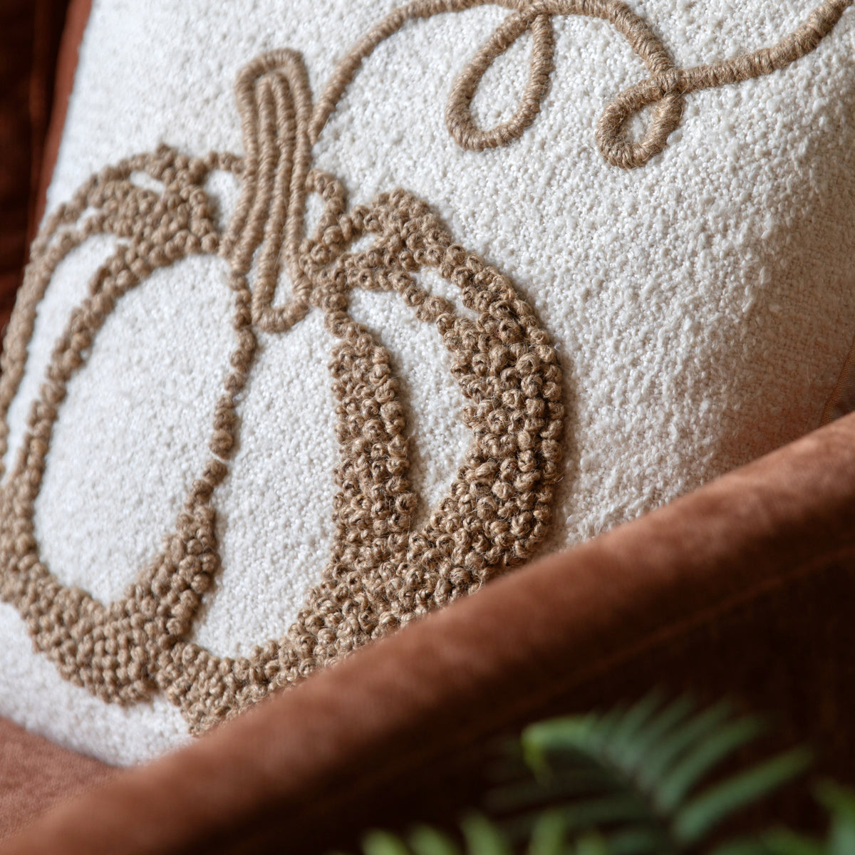 Gallery Direct Embroidered Pumpkin Cushion Poly Filled - image 3