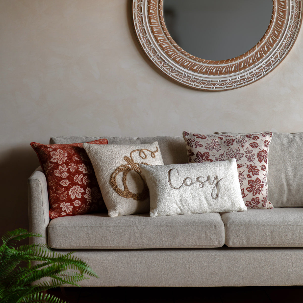 Gallery Direct Embroidered Pumpkin Cushion Poly Filled - image 4