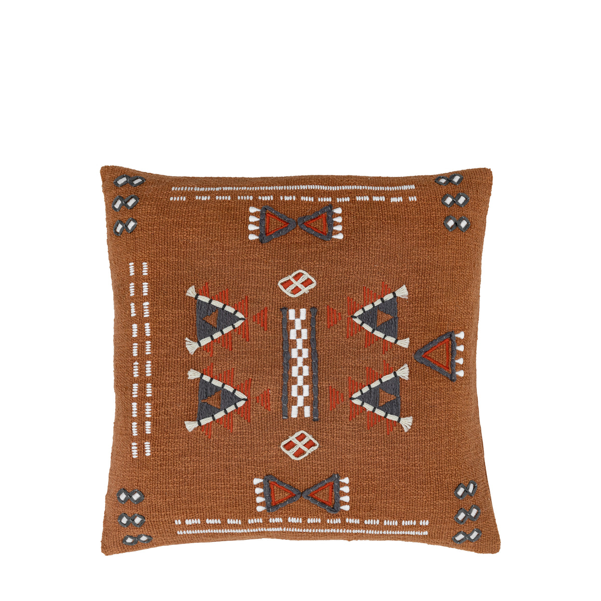 Gallery Direct Arlo Embellished Cushion Brown Feather Filled - image 2