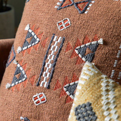 Gallery Direct Arlo Embellished Cushion Brown Feather Filled - image 3