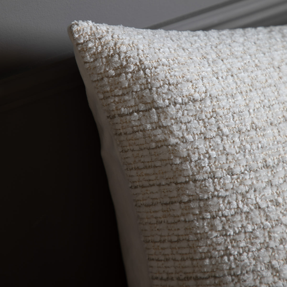 Gallery Direct Chenille Cushion Natural Poly Filled - image 3