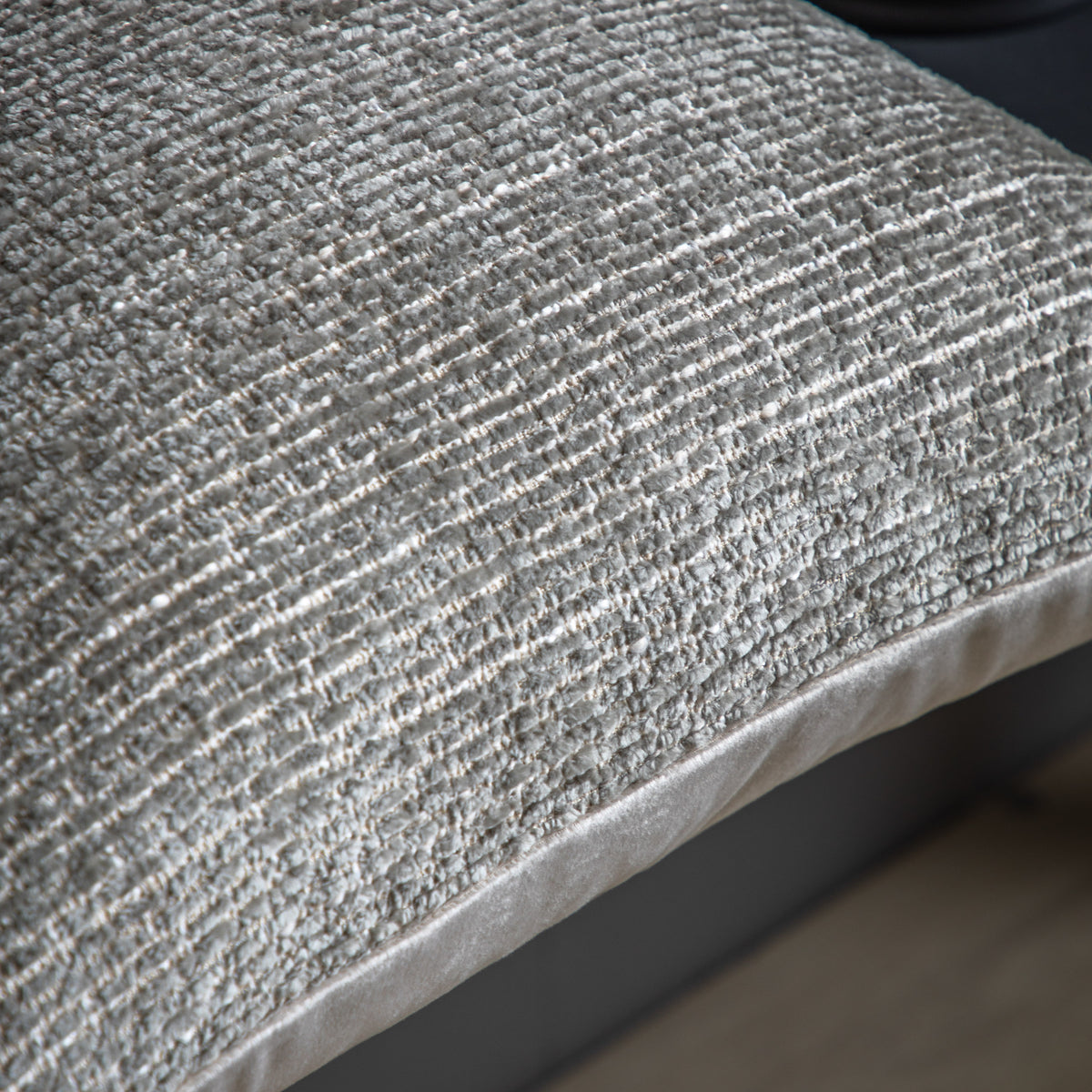 Gallery Direct Chenille Cushion Taupe Poly Filled - image 4