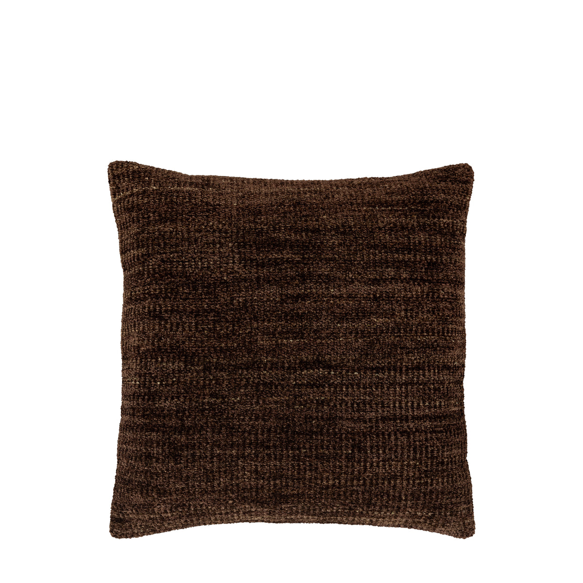 Gallery Direct Kendal Chenille Cushion Brown Feather Filled - image 2