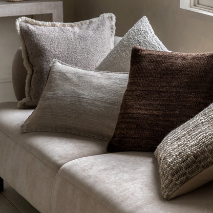 Gallery Direct Kendal Chenille Cushion Brown Feather Filled - image 4