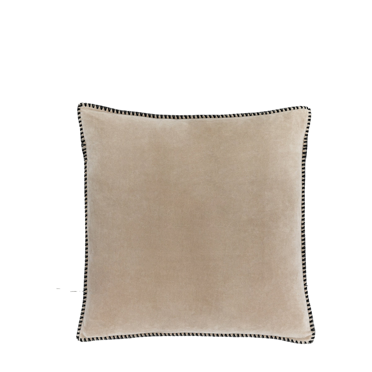 Gallery Direct Nico Velvet Cushion Taupe Poly Filled - image 2
