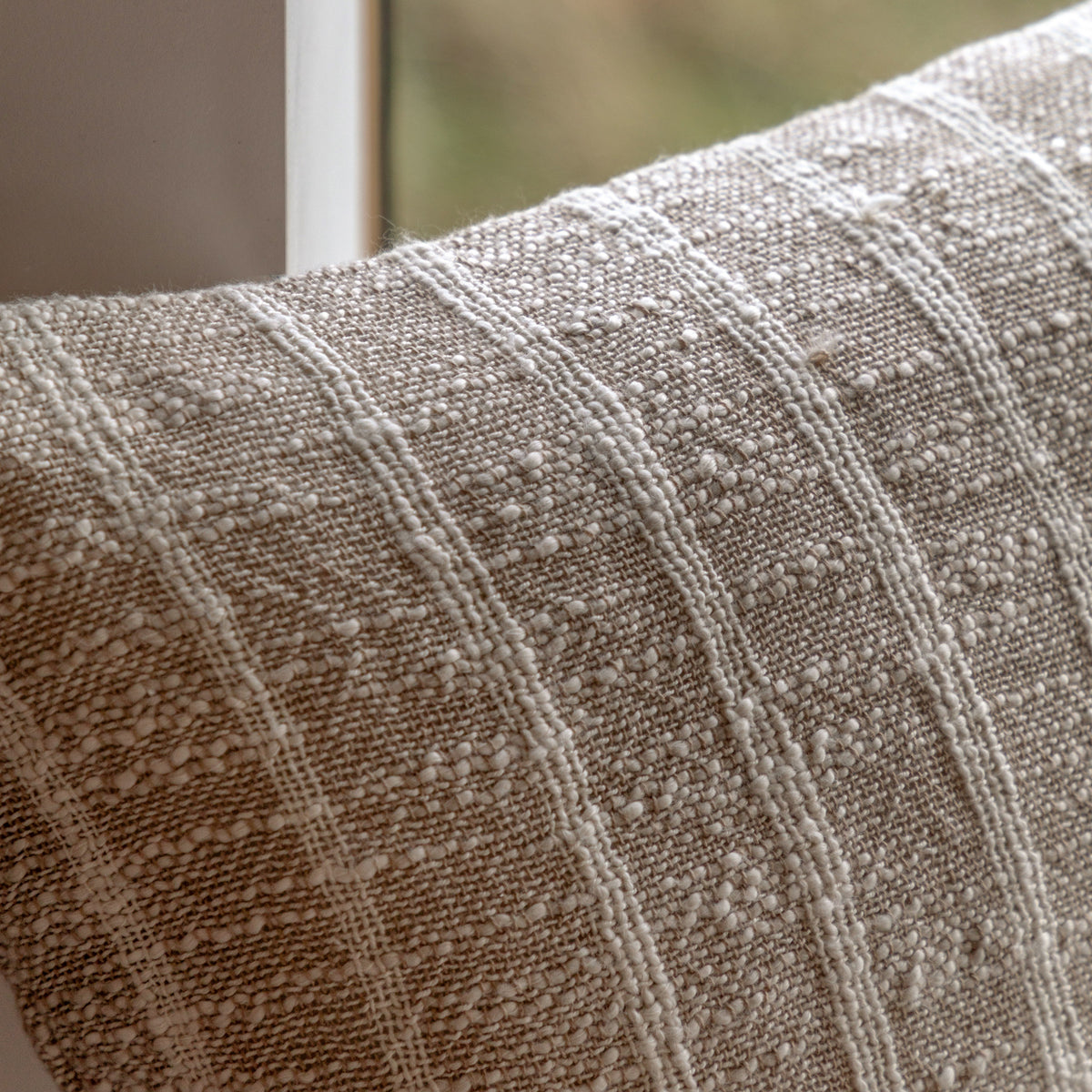 Gallery Direct Melford Stripe Cushion Sand Poly Filled - image 3