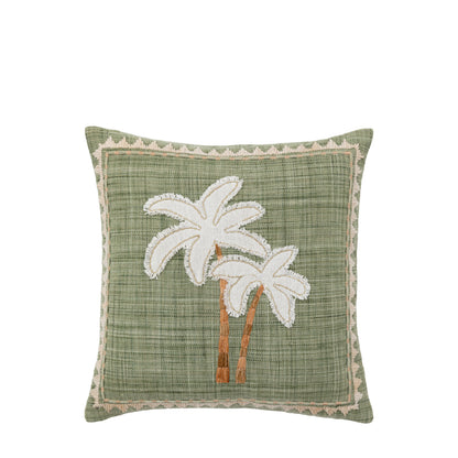 Gallery Direct Nohea Emb Palm Tree Cushion Sage Poly Filled - image 2