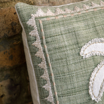 Gallery Direct Nohea Emb Palm Tree Cushion Sage Poly Filled - image 3
