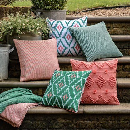 Gallery Direct Aroha Geo Printed Cushion Green Poly Filled - image 4