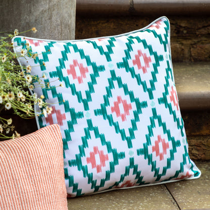 Gallery Direct Aroha Geo Printed Cushion Apricot Poly Filled - image 1