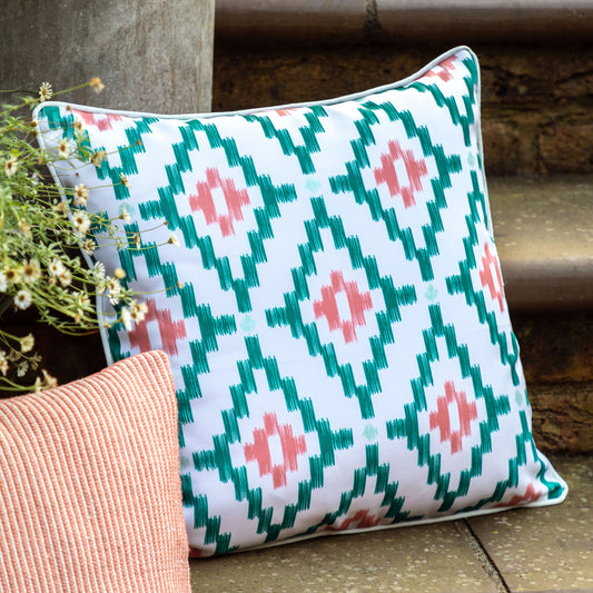 Gallery Direct Aroha Geo Printed Cushion Apricot Poly Filled - image 1