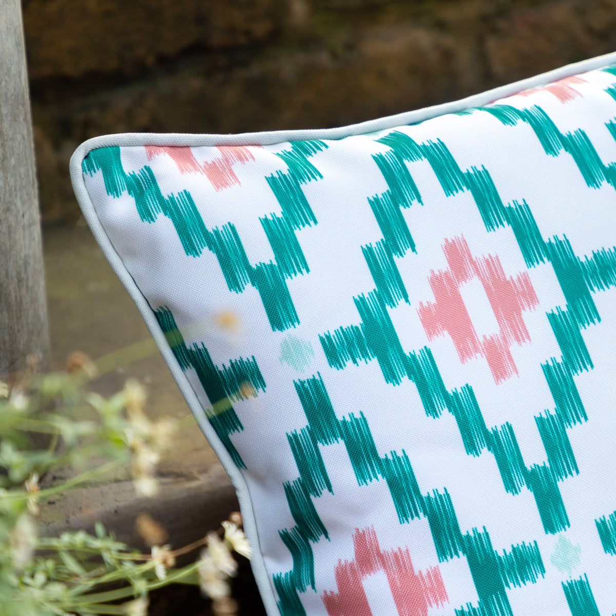Gallery Direct Aroha Geo Printed Cushion Apricot Poly Filled - image 3