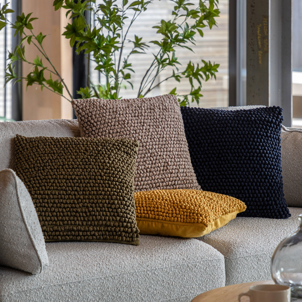 Gallery Direct Pino Cushion Ochre Poly Filled - image 5