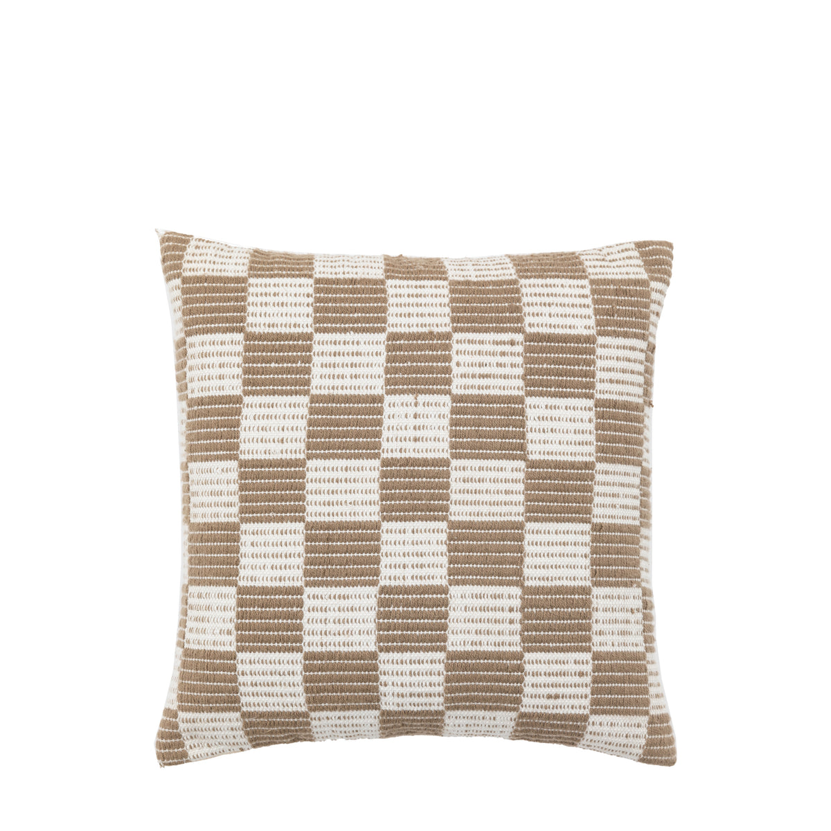 Gallery Direct Winster Check Woven Cushion Taupe Poly Filled - image 2