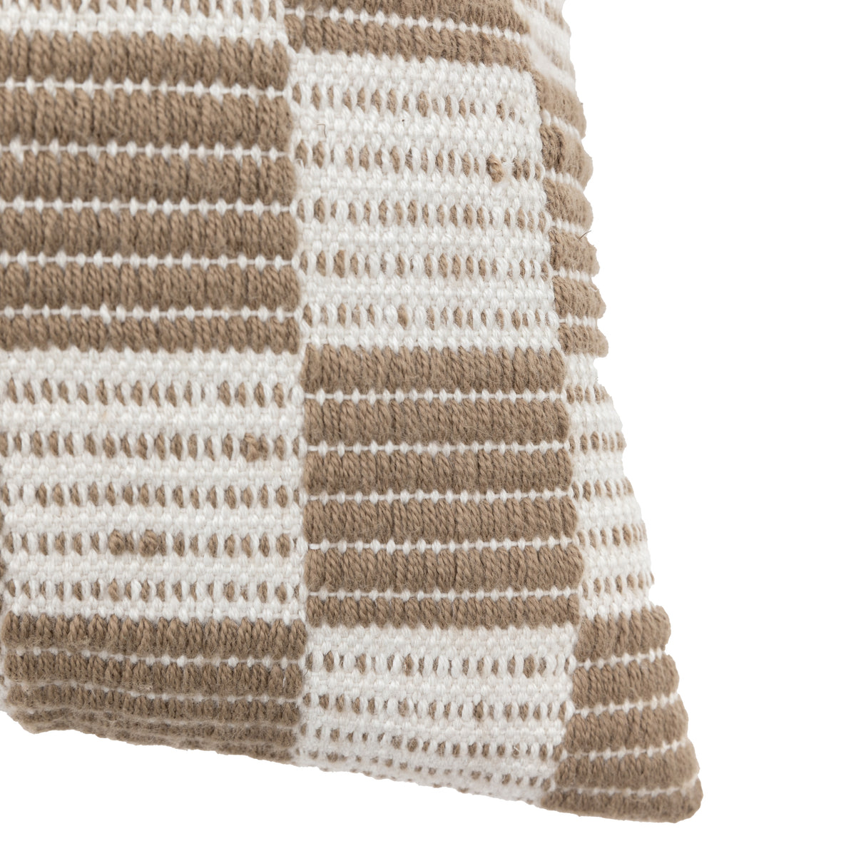 Gallery Direct Winster Check Woven Cushion Taupe Poly Filled - image 6