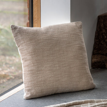 Gallery Direct Dunham Slub Cushion Taupe Poly Filled - image 1