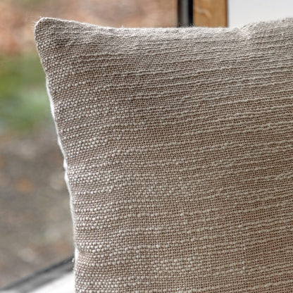 Gallery Direct Dunham Slub Cushion Taupe Poly Filled - image 3