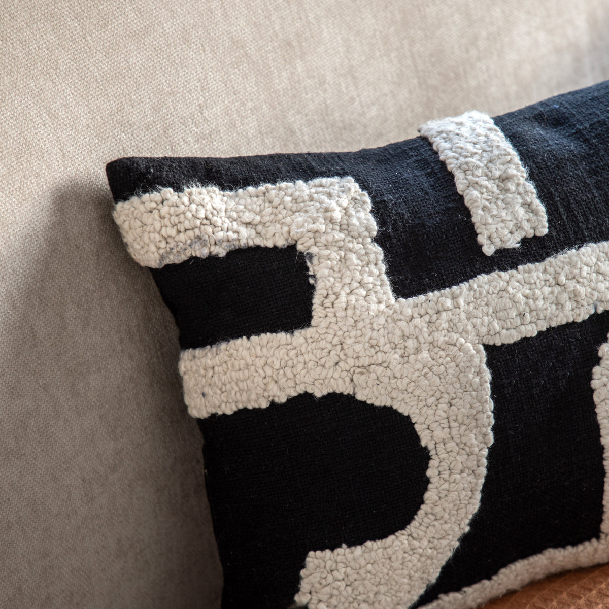 Gallery Direct Kalho Embroidered Cushion Midnight Feather Filled - image 3
