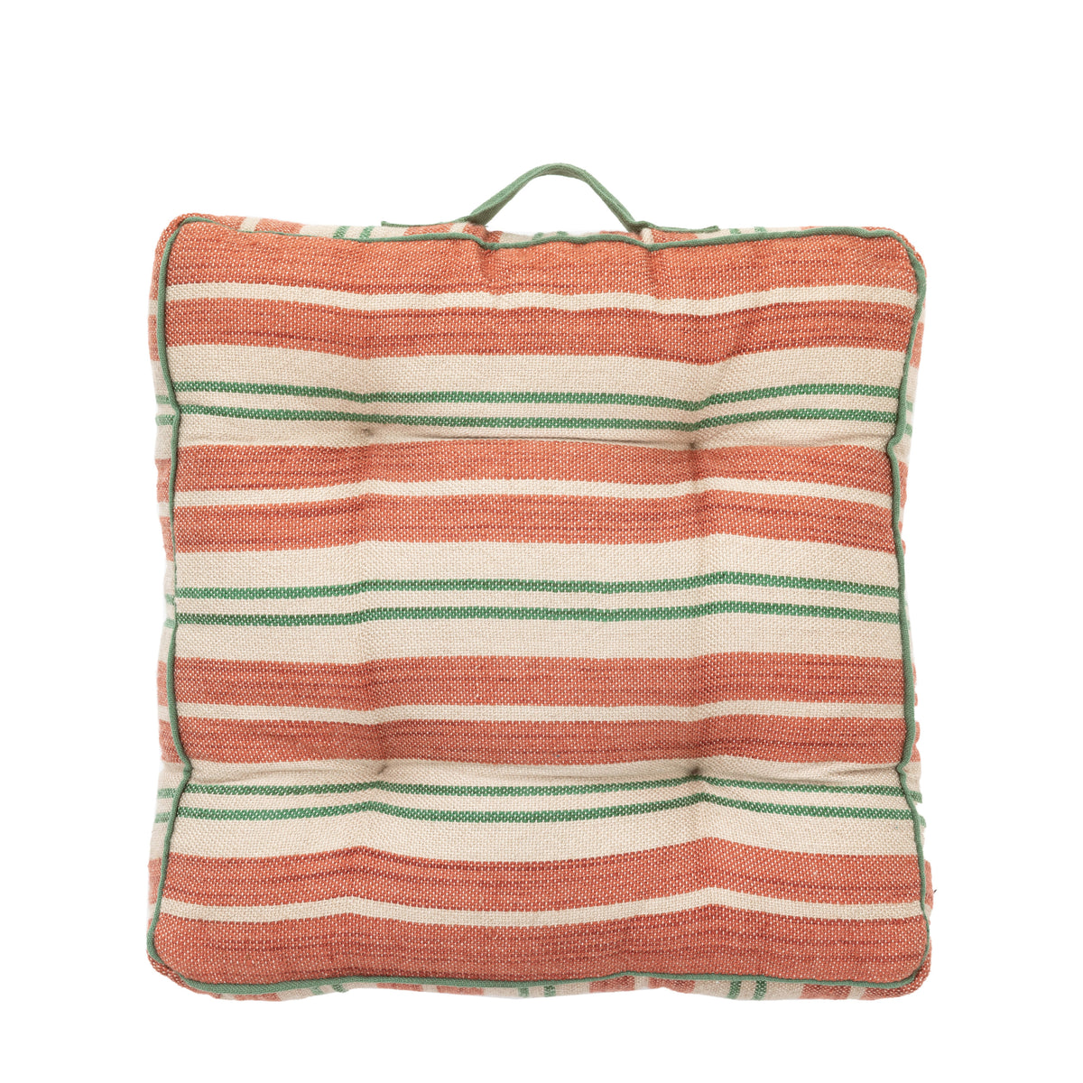 Gallery Direct Sina Stripe Woven Floor Cushion Apricot Poly Filled - image 2