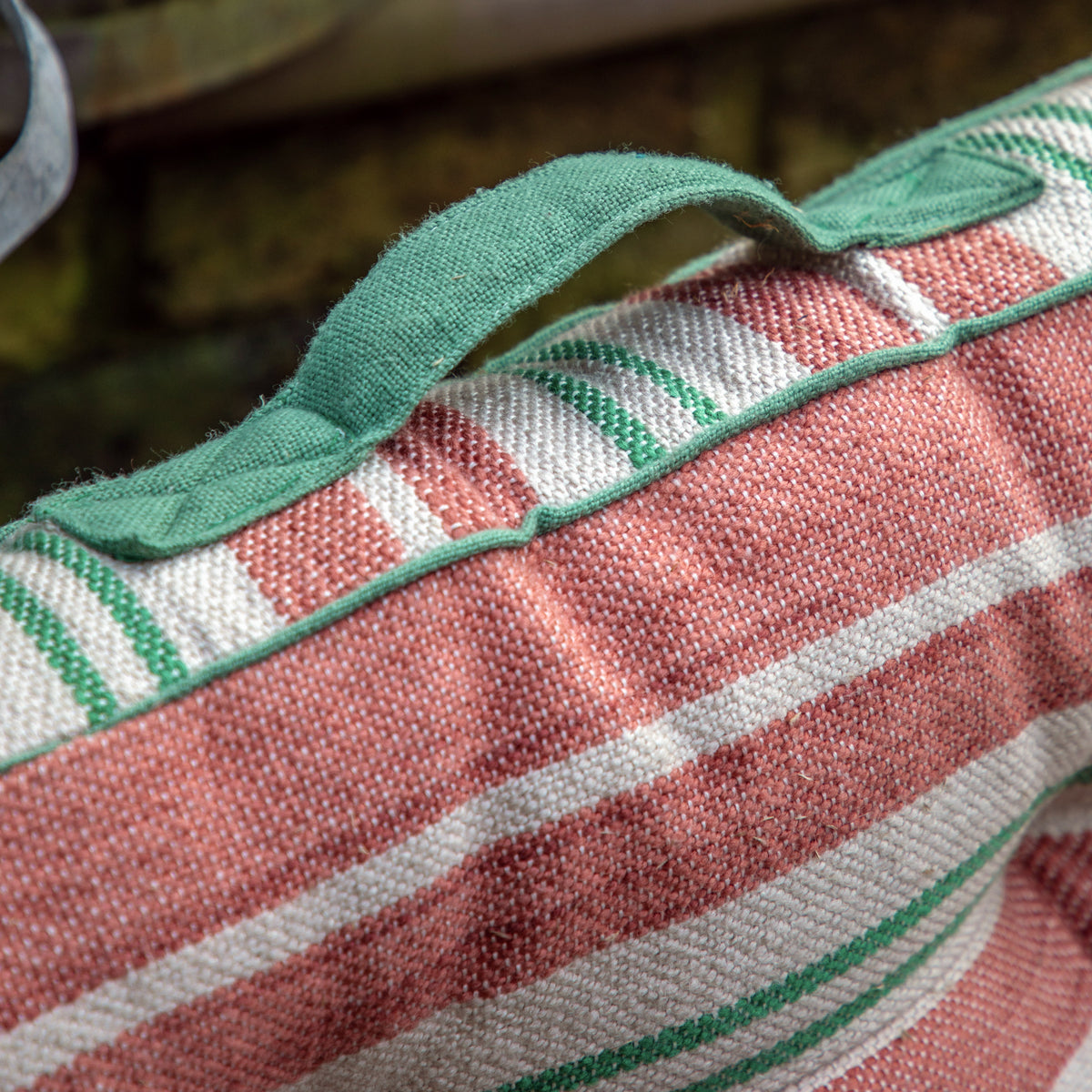 Gallery Direct Sina Stripe Woven Floor Cushion Apricot Poly Filled - image 4