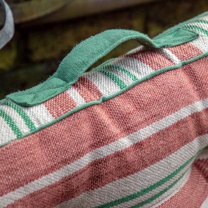 Gallery Direct Sina Stripe Woven Floor Cushion Apricot Poly Filled - image 4