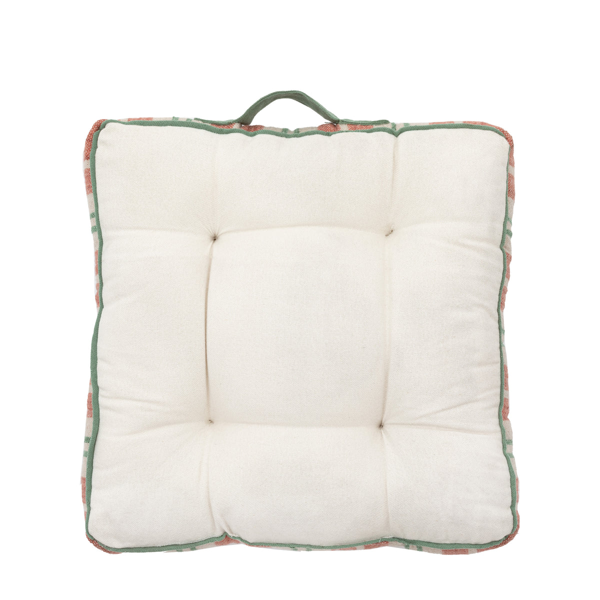 Gallery Direct Sina Stripe Woven Floor Cushion Apricot Poly Filled - image 6