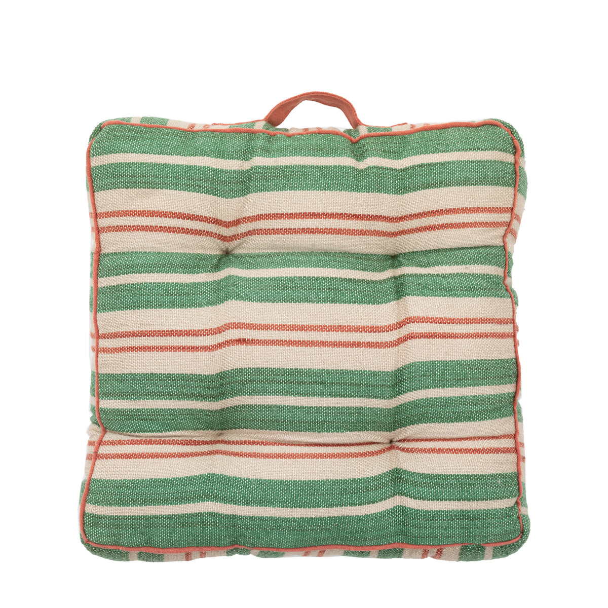Gallery Direct Sina Stripe Woven Floor Cushion Green Poly Filled - image 2