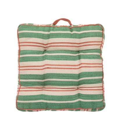 Gallery Direct Sina Stripe Woven Floor Cushion Green Poly Filled - image 2
