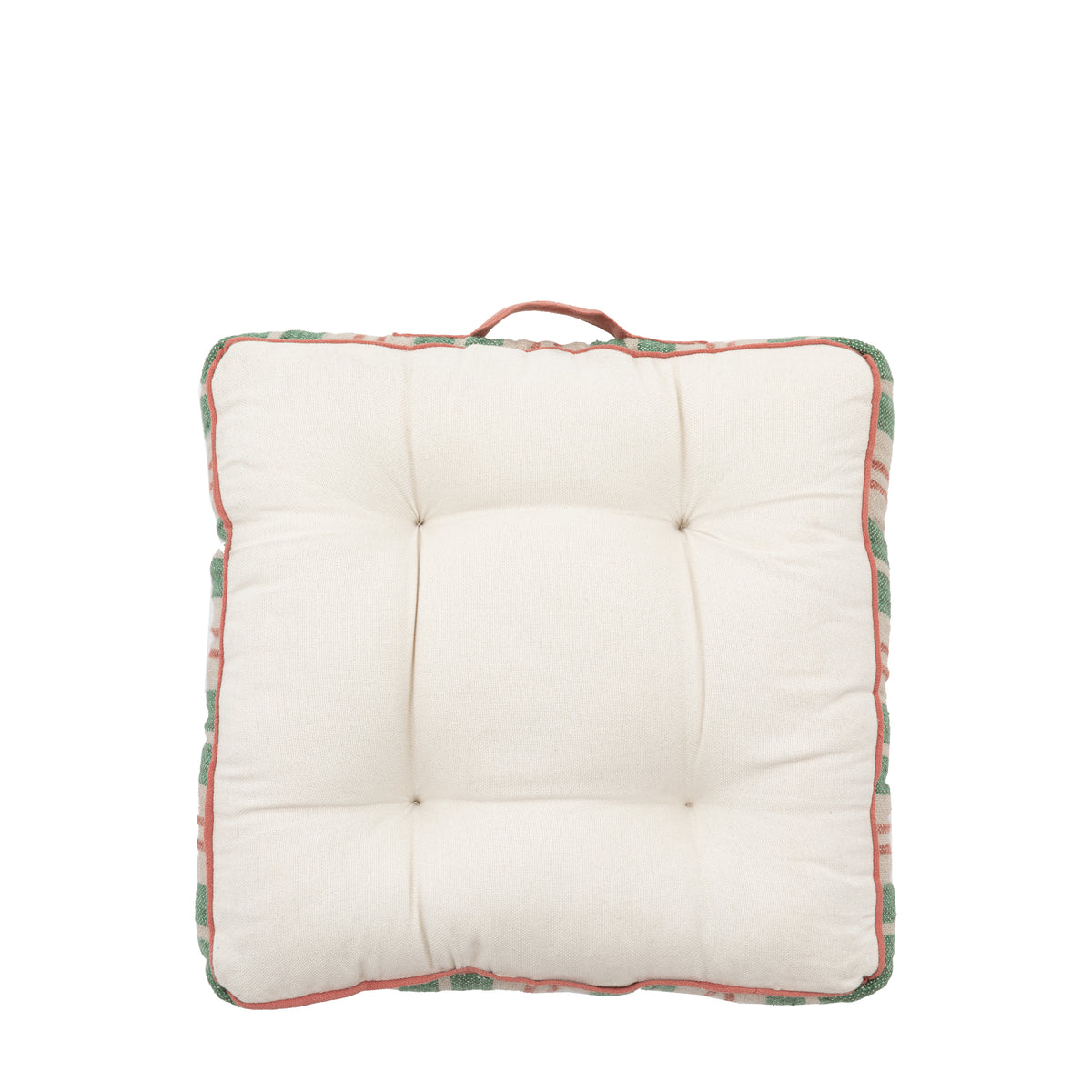 Gallery Direct Sina Stripe Woven Floor Cushion Green Poly Filled - image 6