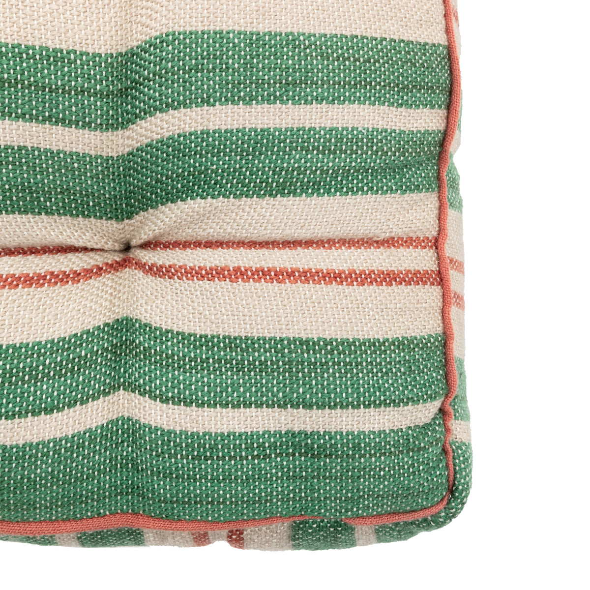 Gallery Direct Sina Stripe Woven Floor Cushion Green Poly Filled - image 7