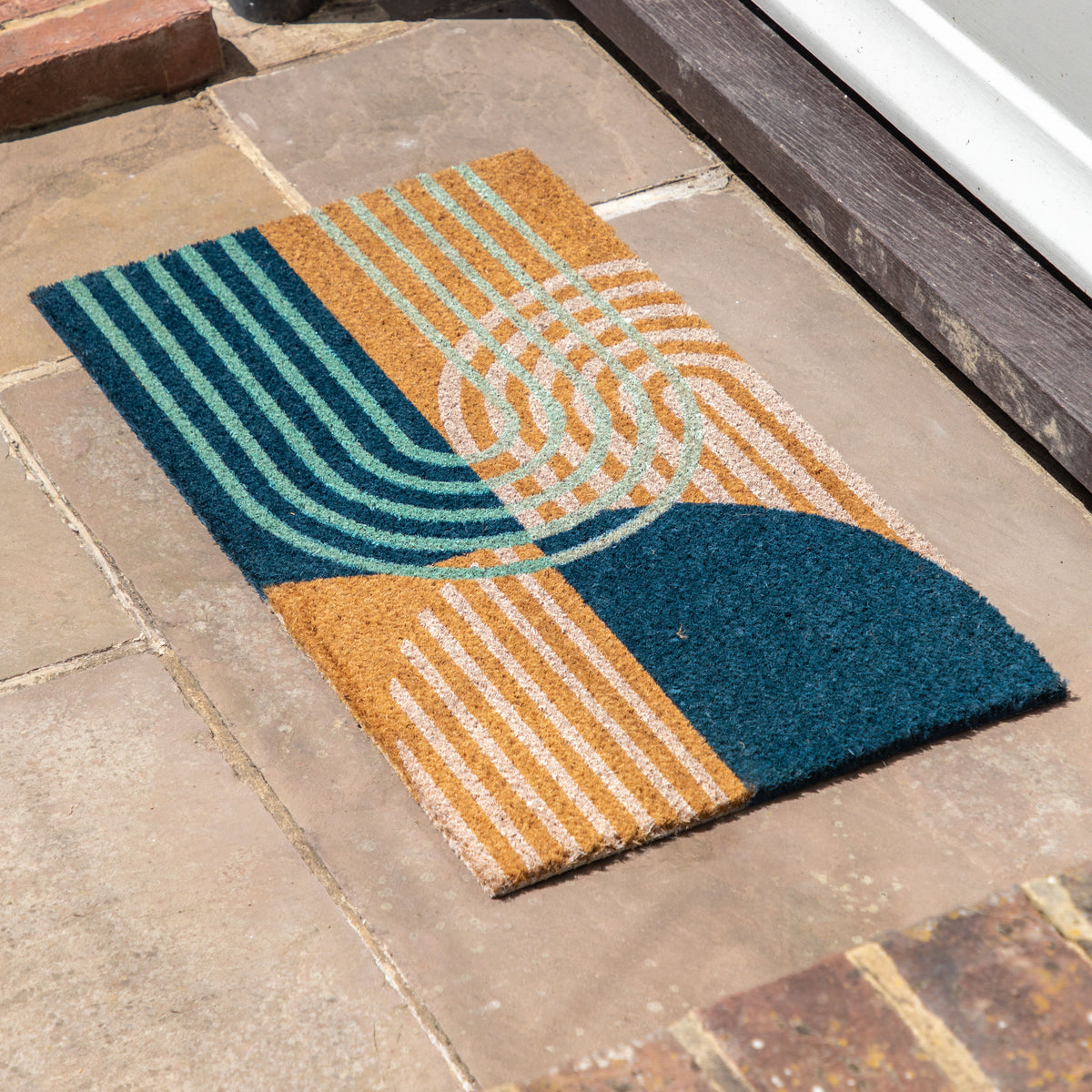 Gallery Direct Navy Arch Coir Doormat - image 1