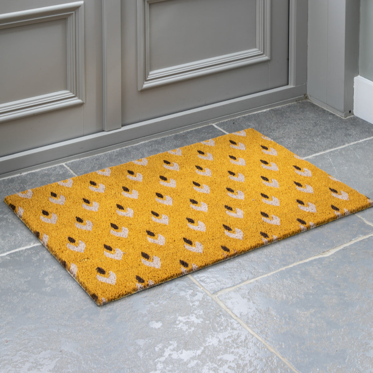 Gallery Direct Ikat Ochre Coir Doormat - image 1
