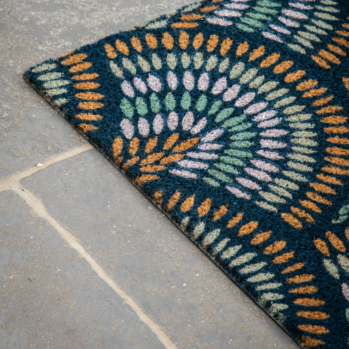 Gallery Direct Ikat Navy Peacock Doormat - image 3