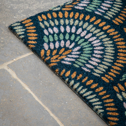 Gallery Direct Ikat Navy Peacock Doormat - image 3