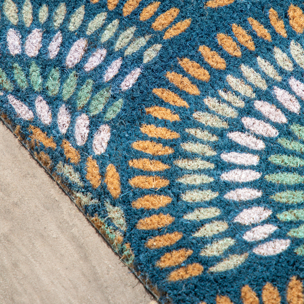 Gallery Direct Ikat Navy Peacock Doormat - image 4