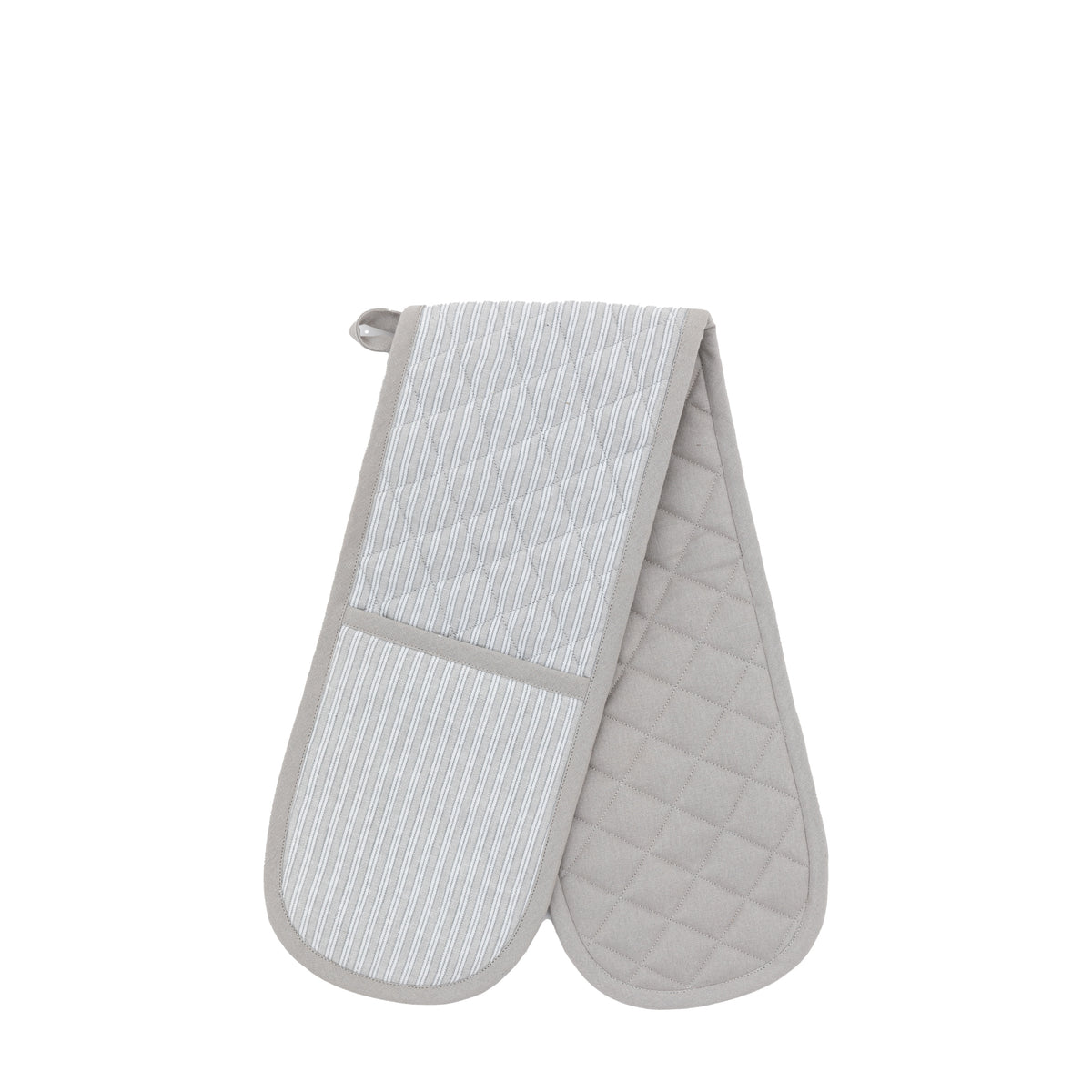 Gallery Direct Woven Striped Double Oven Glove Grey - image 2