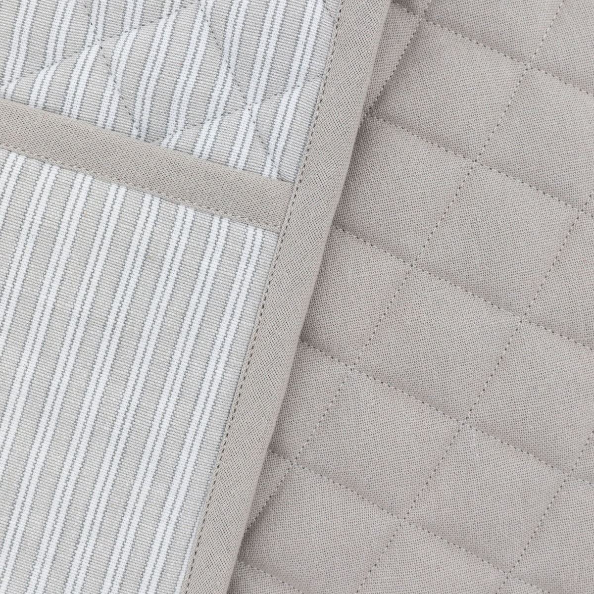 Gallery Direct Woven Striped Double Oven Glove Grey - image 3
