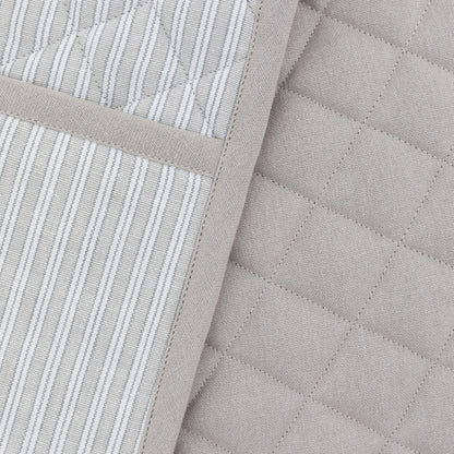 Gallery Direct Woven Striped Double Oven Glove Grey - image 3