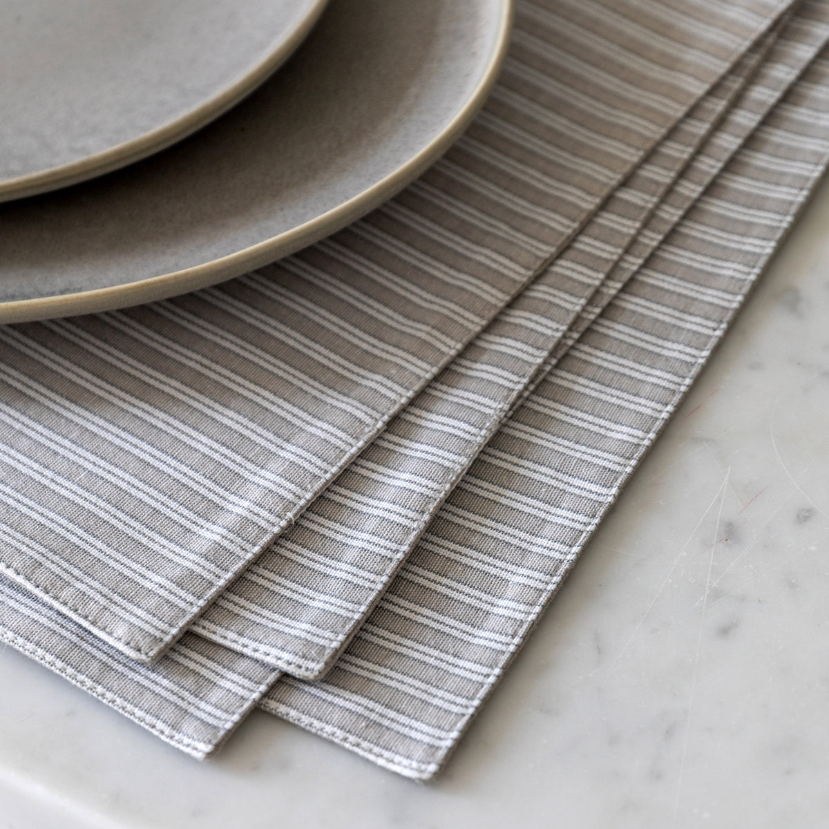 Gallery Direct Woven Striped Placemat Grey (4pk) - image 3