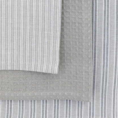 Gallery Direct Woven Striped Tea Towel Grey S/3 - image 5