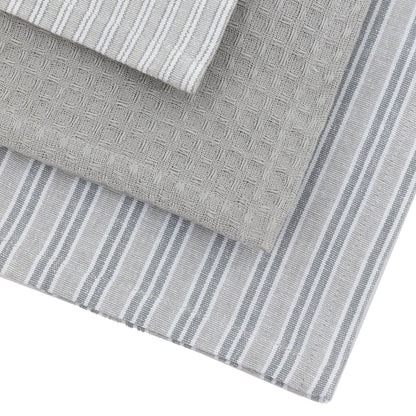 Gallery Direct Woven Striped Tea Towel Grey S/3 - image 6