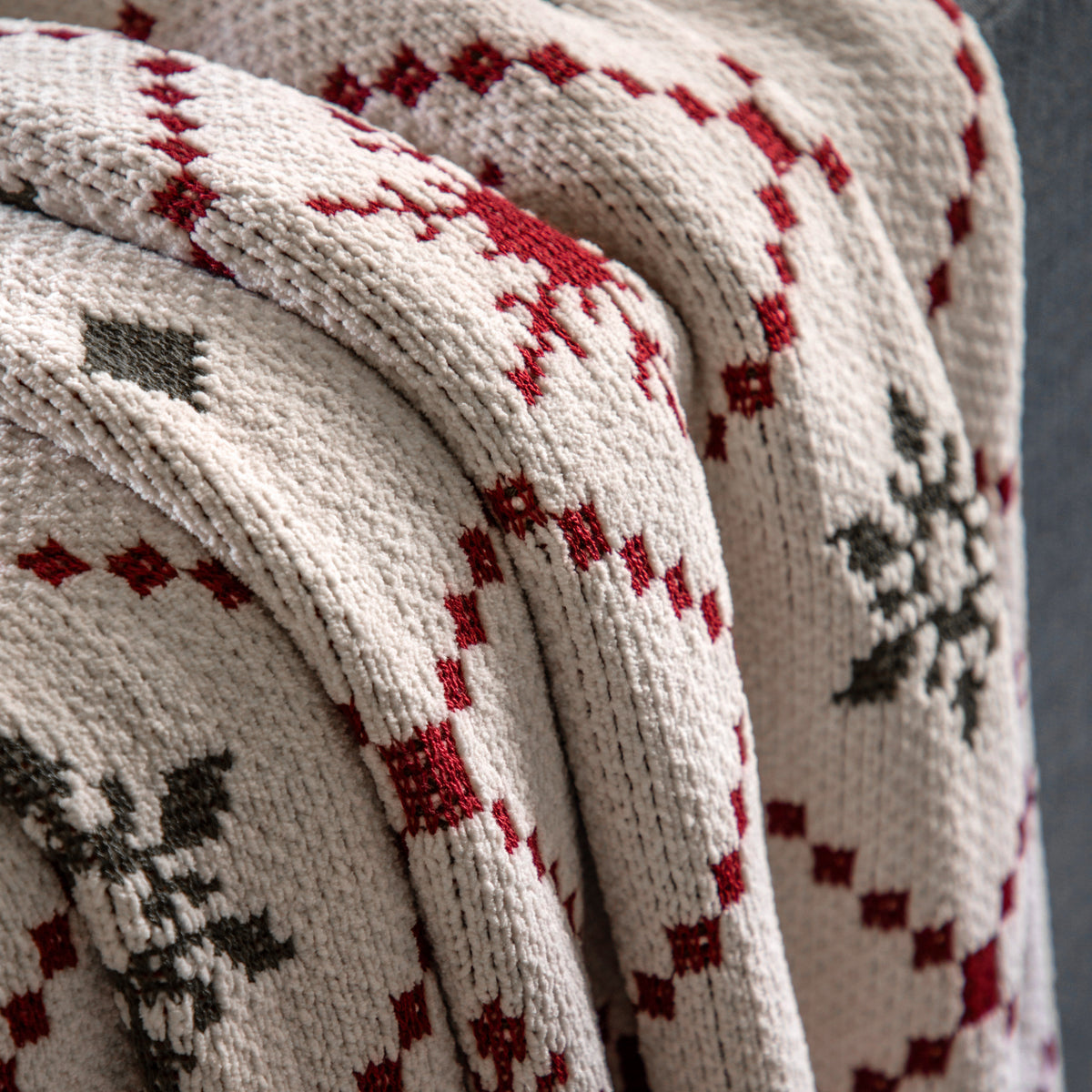 Gallery Direct Heritage Fairisle Chenille Knit Throw - image 3