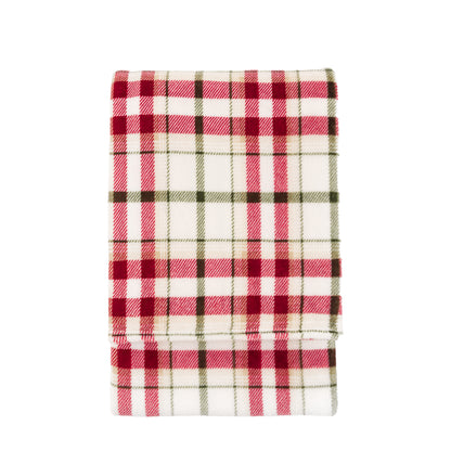 Gallery Direct Heritage Check Rolled Fleece Red - image 2