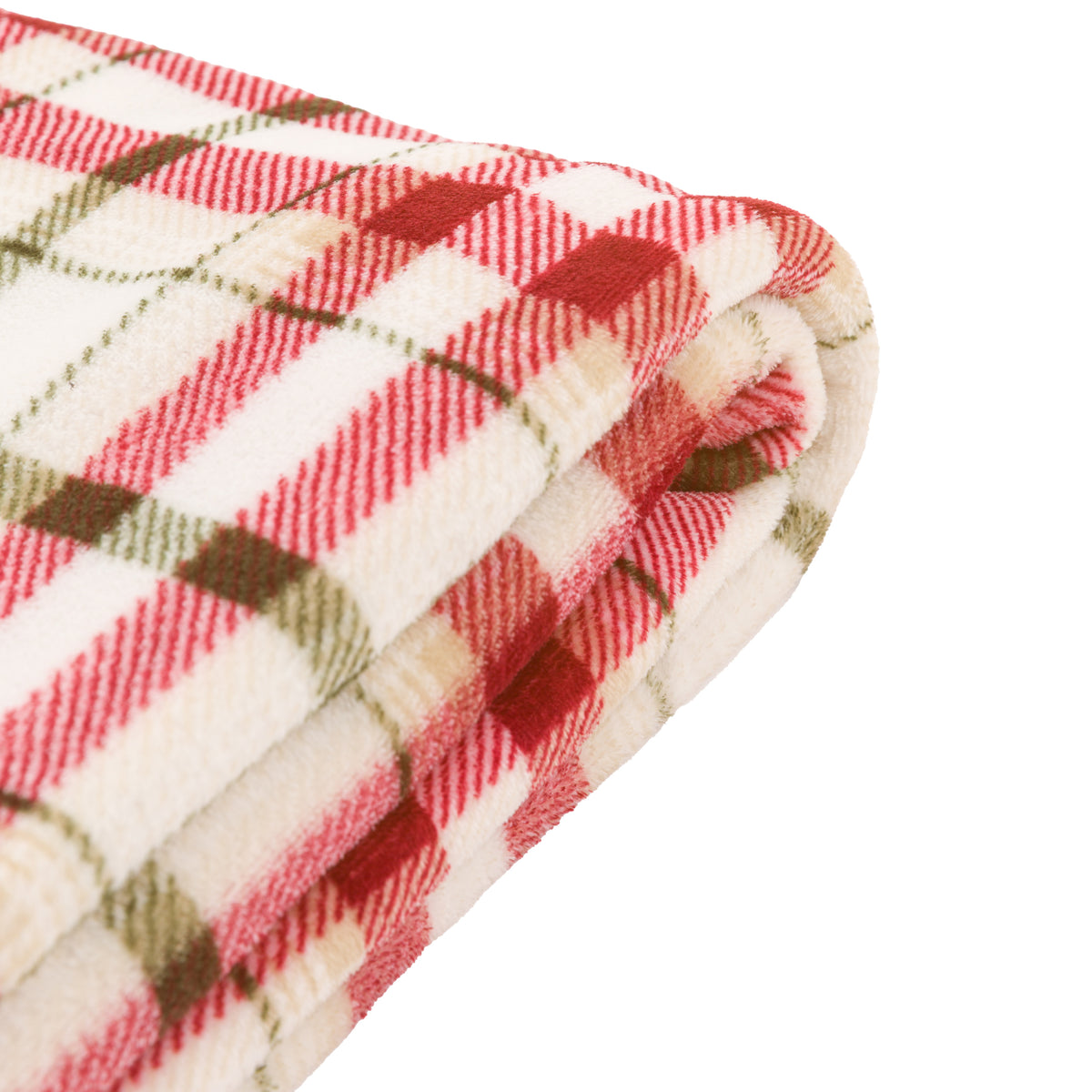 Gallery Direct Heritage Check Rolled Fleece Red - image 7