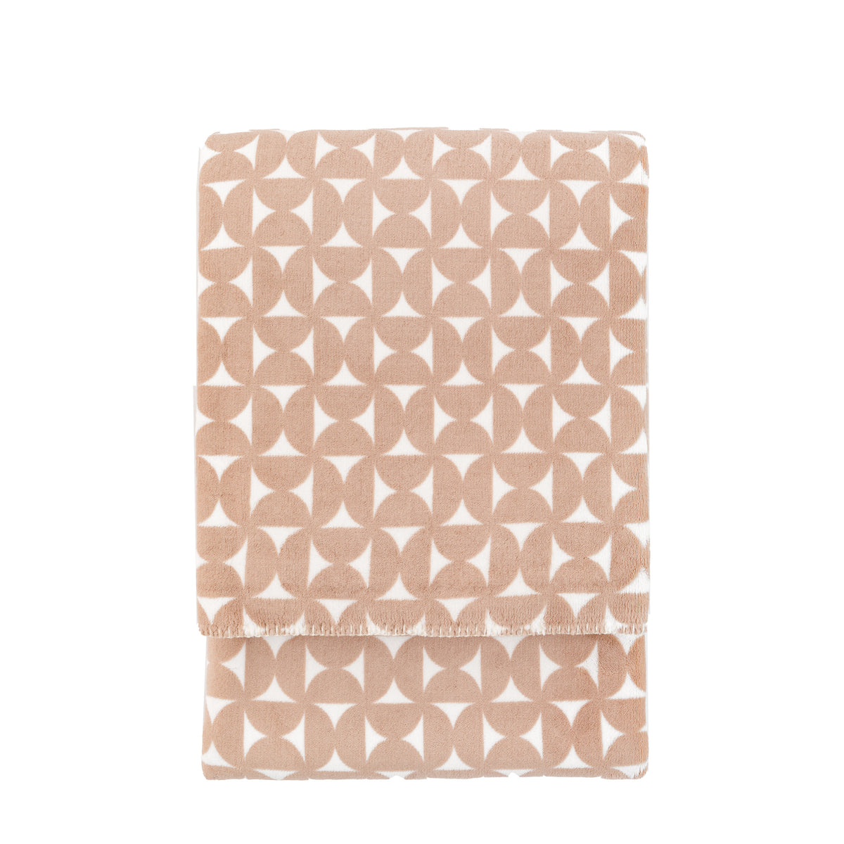 Gallery Direct Modern Geo Flannel Throw Taupe - image 2