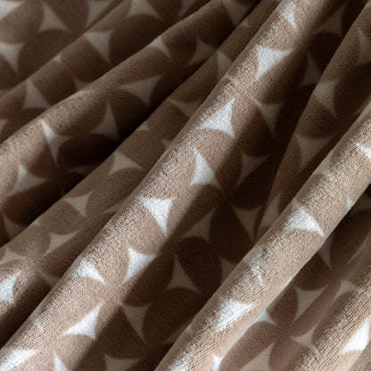 Gallery Direct Modern Geo Flannel Throw Taupe - image 3
