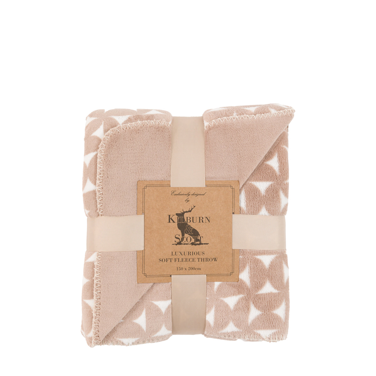 Gallery Direct Modern Geo Flannel Throw Taupe - image 5
