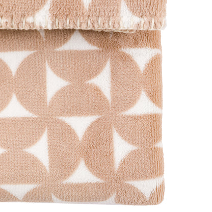Gallery Direct Modern Geo Flannel Throw Taupe - image 6