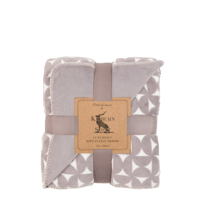 Gallery Direct Modern Geo Flannel Throw Grey - image 5