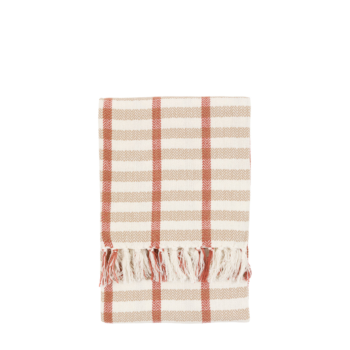 Gallery Direct Arvo Grid Woven Throw Rust / Natural - image 2